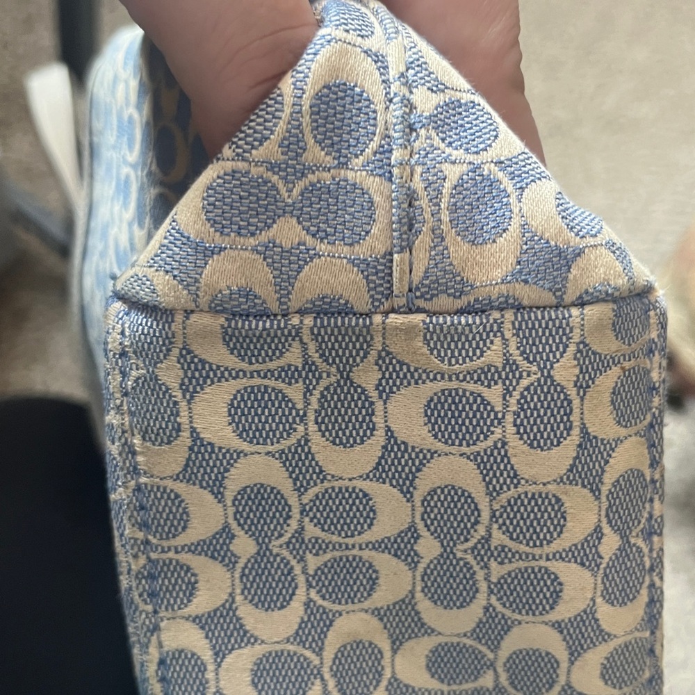 Coach Chambray Signature C Ivory Python Embossed … - image 9